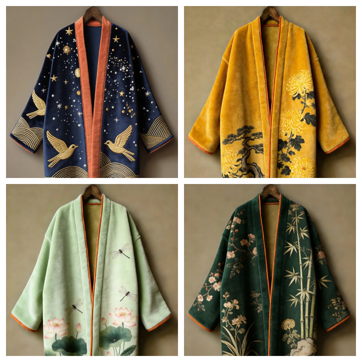 Haori Japanese Jacket - Thicken Flannel Japanese Kimono Cardigan Yukata
