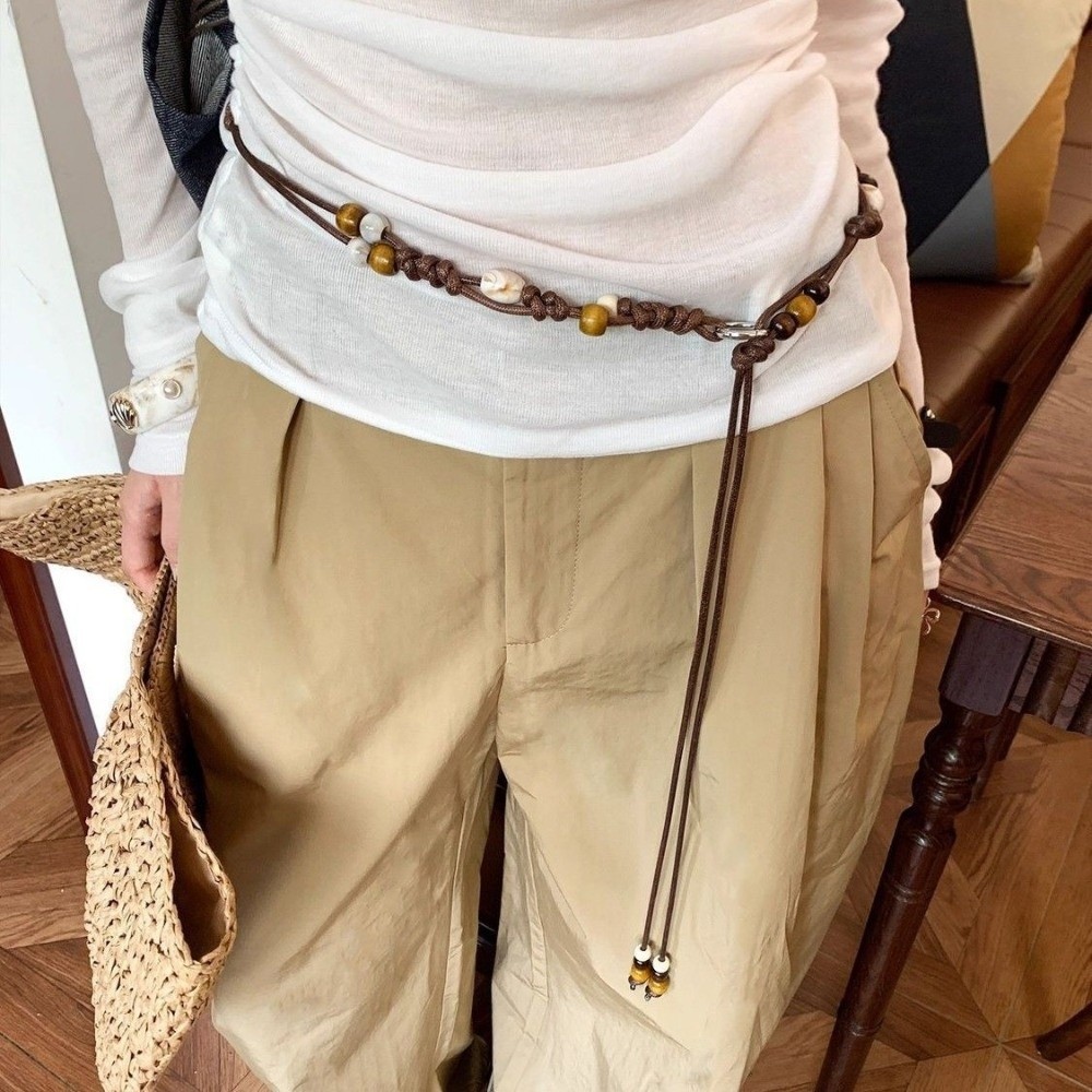 Ethnic Dress Fashion Show - Ethnic Hand-Woven Waist Chain Wooden Bead