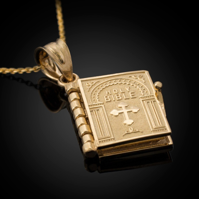 Ethnic Fashion Book - Bible Book Religious Cross Pendants Alloy