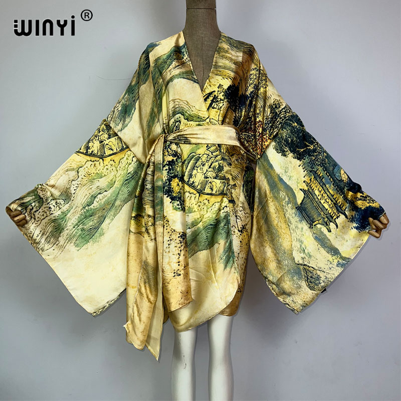 WINYI Africa kimono Chinese oi - Kaftan Women Boho ulasan dan harga