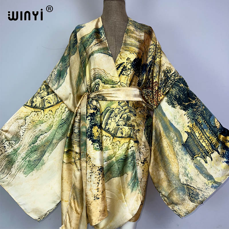 WINYI Africa kimono Chinese oi - Kaftan Women Boho ulasan dan harga