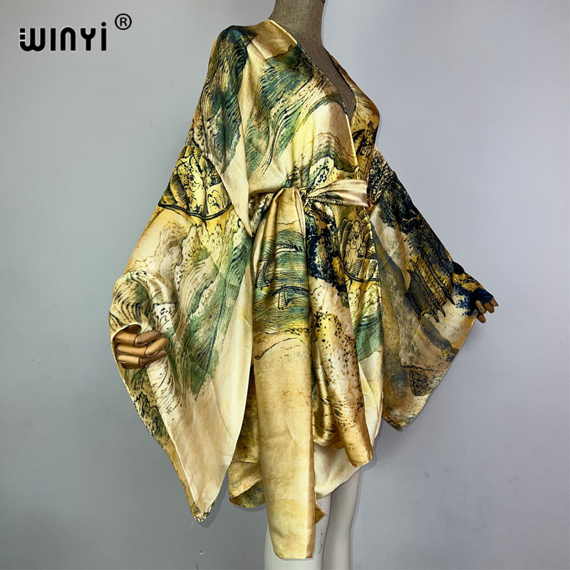 WINYI Africa kimono Chinese oi - Kaftan Women Boho ulasan dan harga