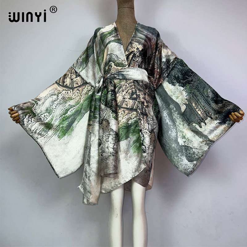 WINYI Africa kimono Chinese oi - Kaftan Women Boho ulasan dan harga