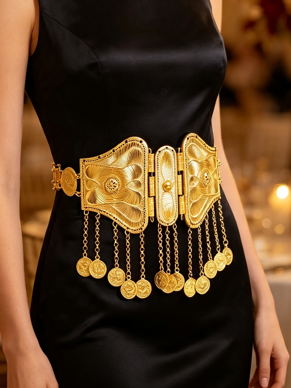 Vintage Golden Coin Tassel Wai - Ethnic Fashion Co In ulasan dan harga