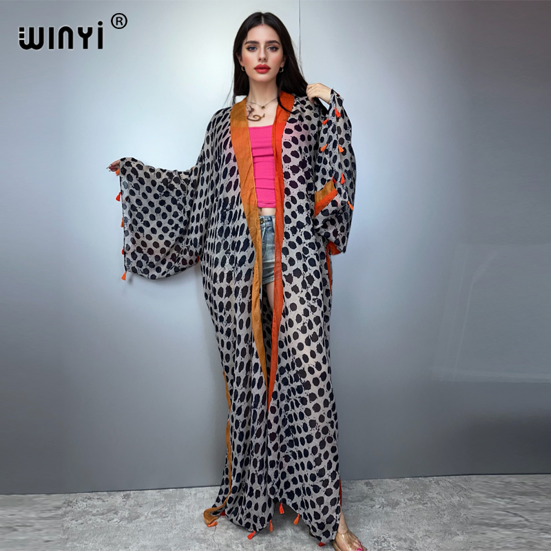 WINYI summer outfit kimono Ame - Kaftan Women Boho ulasan dan harga