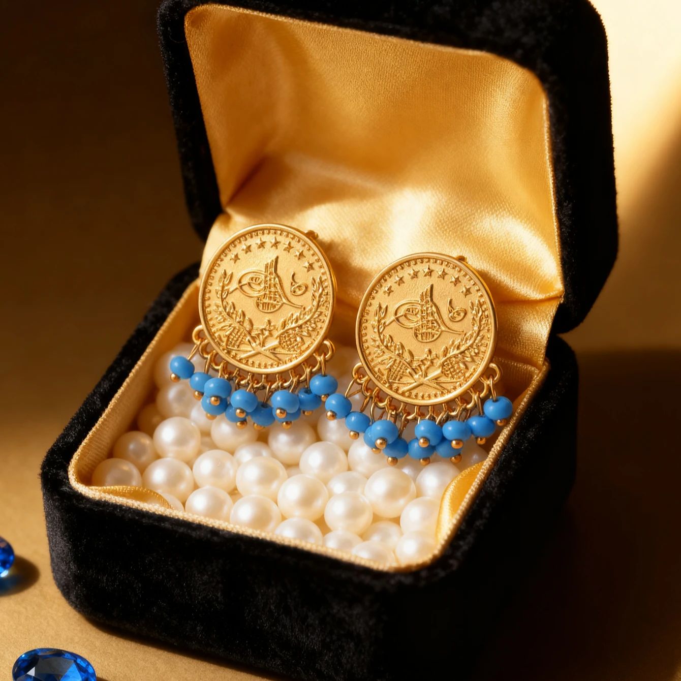 Turkish coin earring gold plat - Ethnic Fashion Co In ulasan dan harga