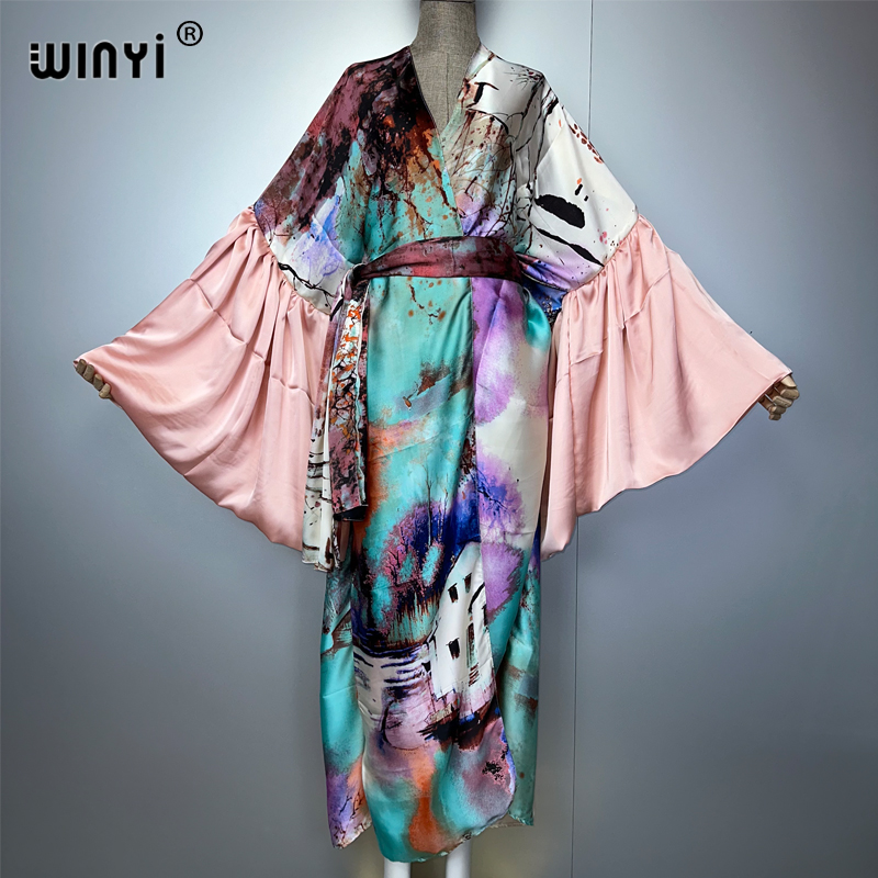 WINYI Summer Kimono party dres - Kaftan Women Boho ulasan dan harga