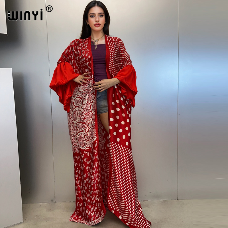 WINYI Summer Kimono Party Dres - Kaftan Women Boho ulasan dan harga
