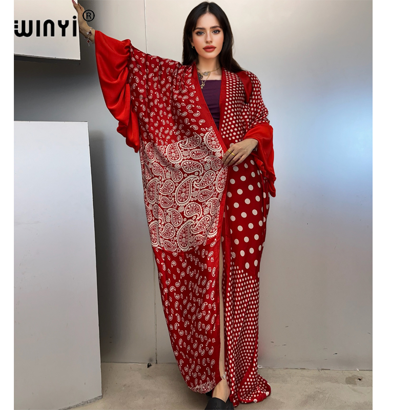 WINYI Summer Kimono Party Dres - Kaftan Women Boho ulasan dan harga