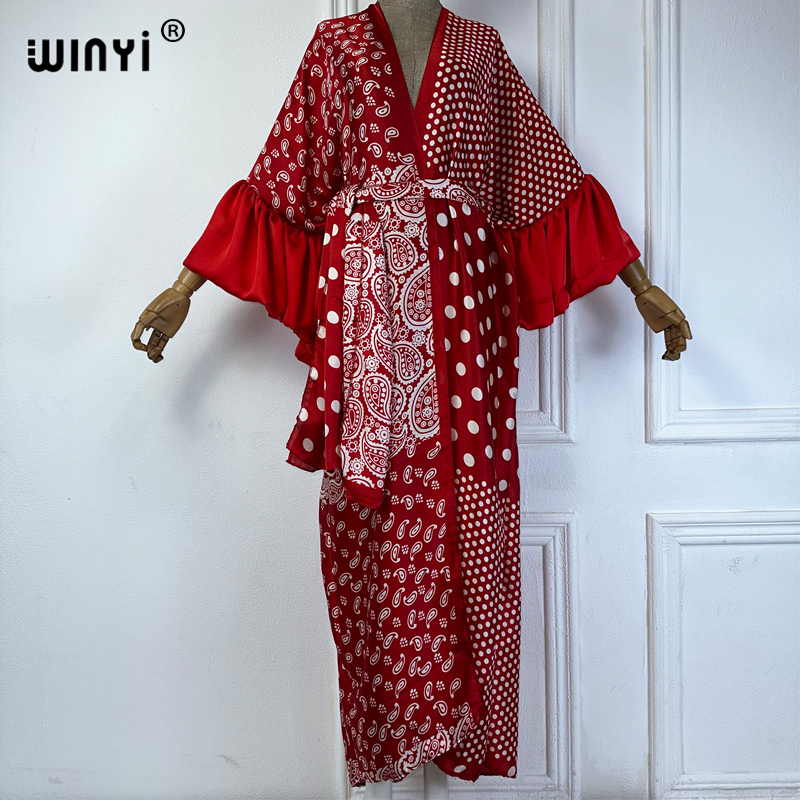 WINYI Summer Kimono Party Dres - Kaftan Women Boho ulasan dan harga