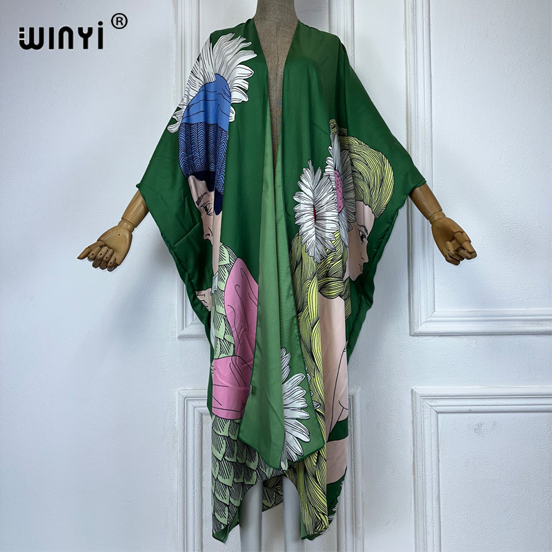 WINYI boho print Kimono sexy C - Kaftan Women Boho ulasan dan harga