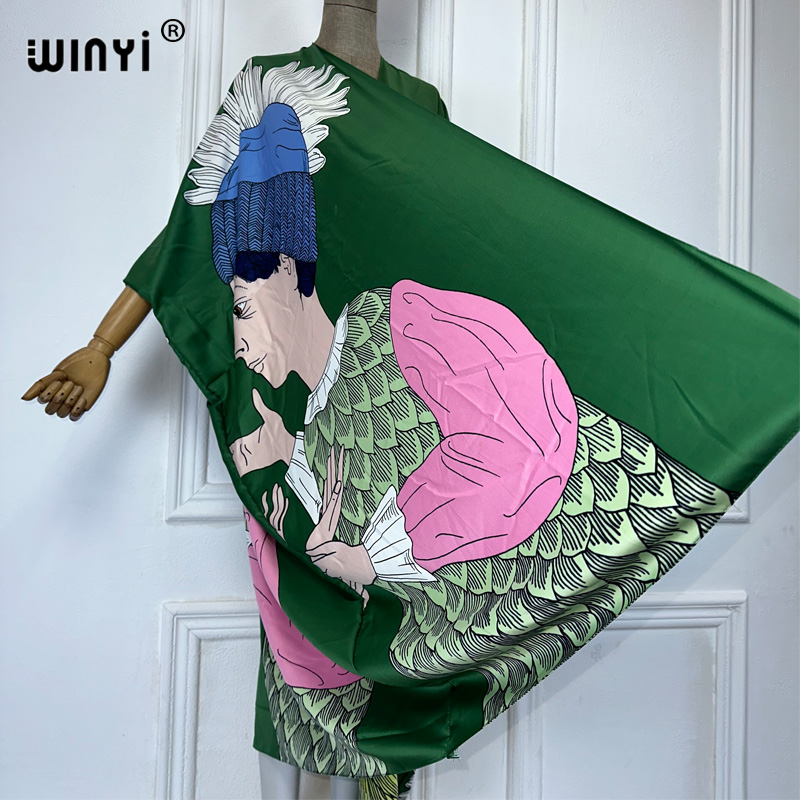 WINYI boho print Kimono sexy C - Kaftan Women Boho ulasan dan harga
