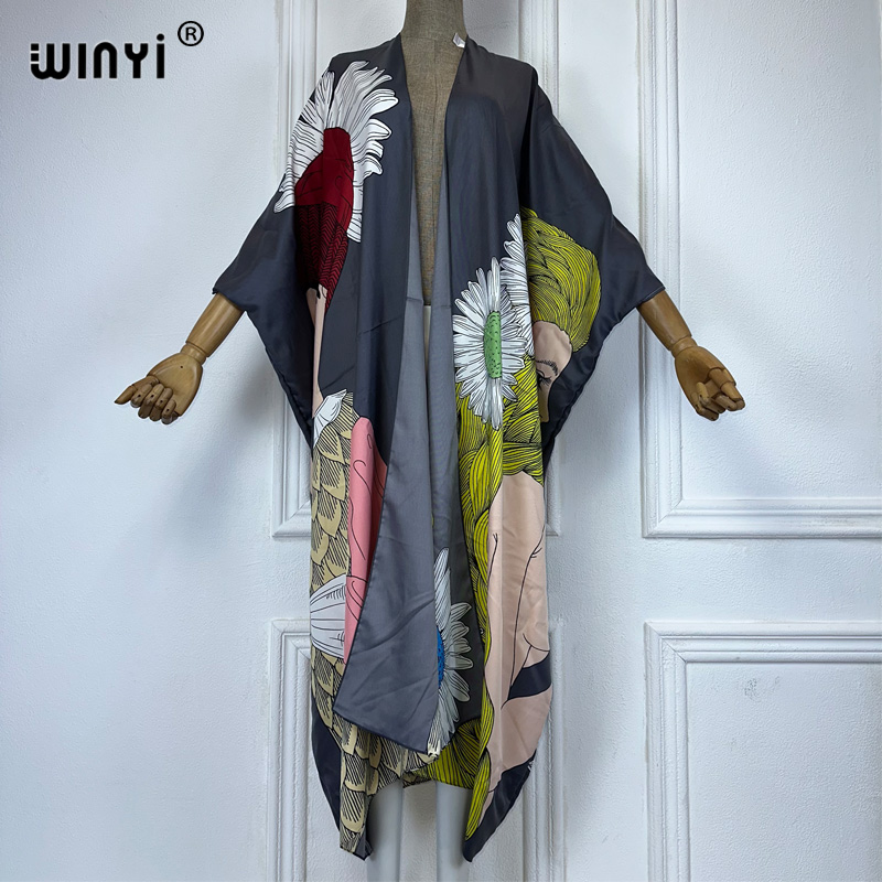 WINYI boho print Kimono sexy C - Kaftan Women Boho ulasan dan harga