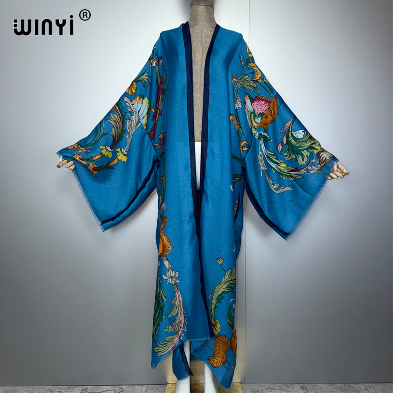 WINYI Africa boho kimono maxi  - Kaftan Women Boho ulasan dan harga