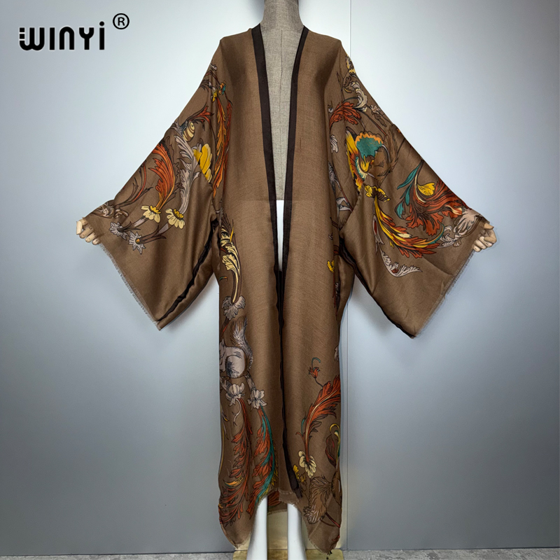 WINYI Africa boho kimono maxi  - Kaftan Women Boho ulasan dan harga