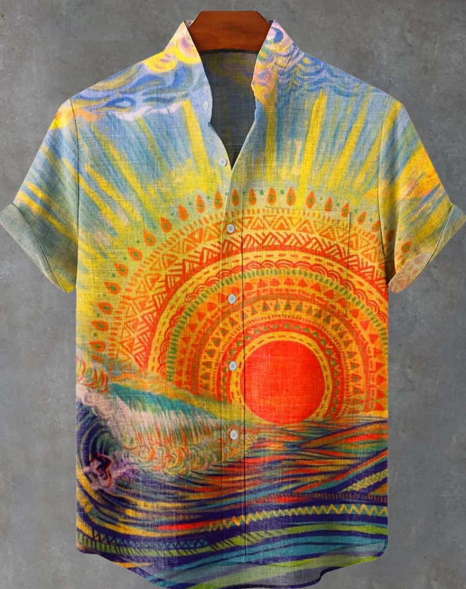 New Ethnic Style Sunset 3D Pri - Ethnic Fast Fashion ulasan dan harga