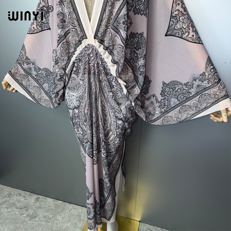 WINYI V-neck Sexy Dress Arabic - Kaftan Women Boho ulasan dan harga