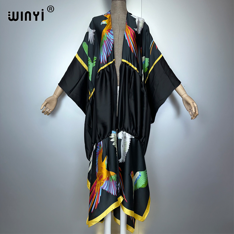 WINYI print boho kimono maxi b - Kaftan Women Boho ulasan dan harga
