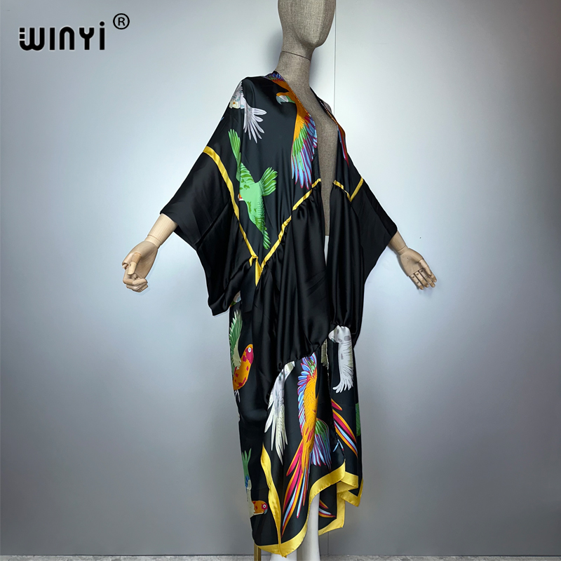 WINYI print boho kimono maxi b - Kaftan Women Boho ulasan dan harga