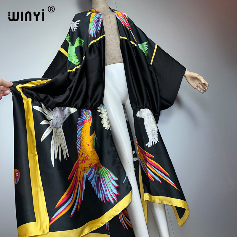 WINYI print boho kimono maxi b - Kaftan Women Boho ulasan dan harga