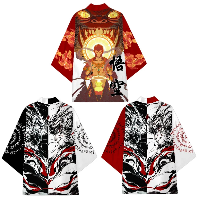 Black Myth WuKong Cosplay Kimo - Haori Japanese Jacket ulasan dan harga