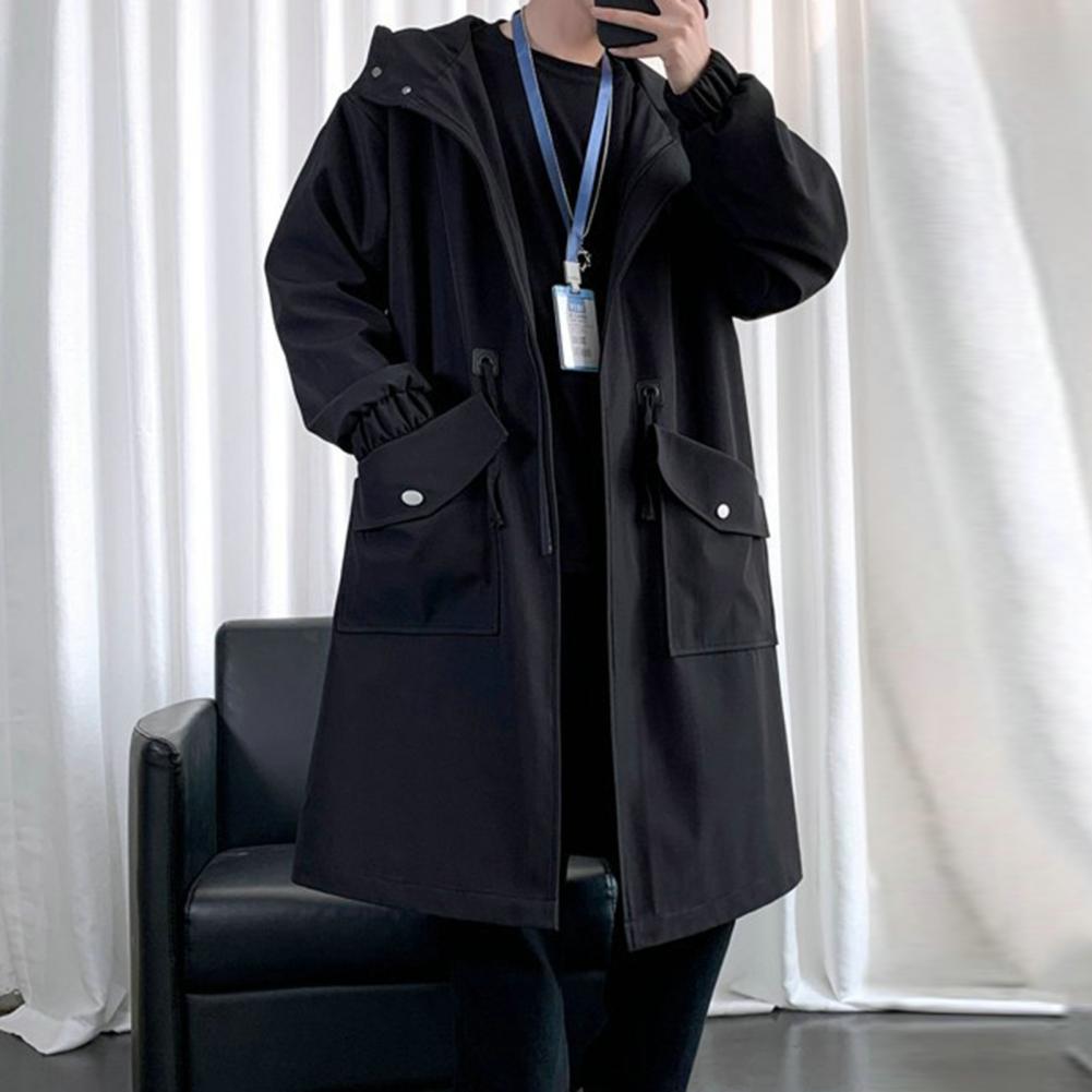 Long Trench Coat Jacket Men Au - Haori Japanese Jacket ulasan dan harga