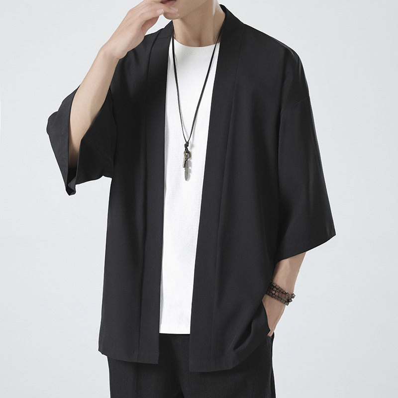 Hot Men's Lightweight Kimonos  - Haori Japanese Jacket ulasan dan harga