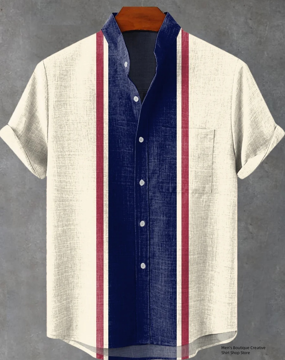 New Linen Men's 3D Ethnic Patt - Ethnic Fast Fashion ulasan dan harga