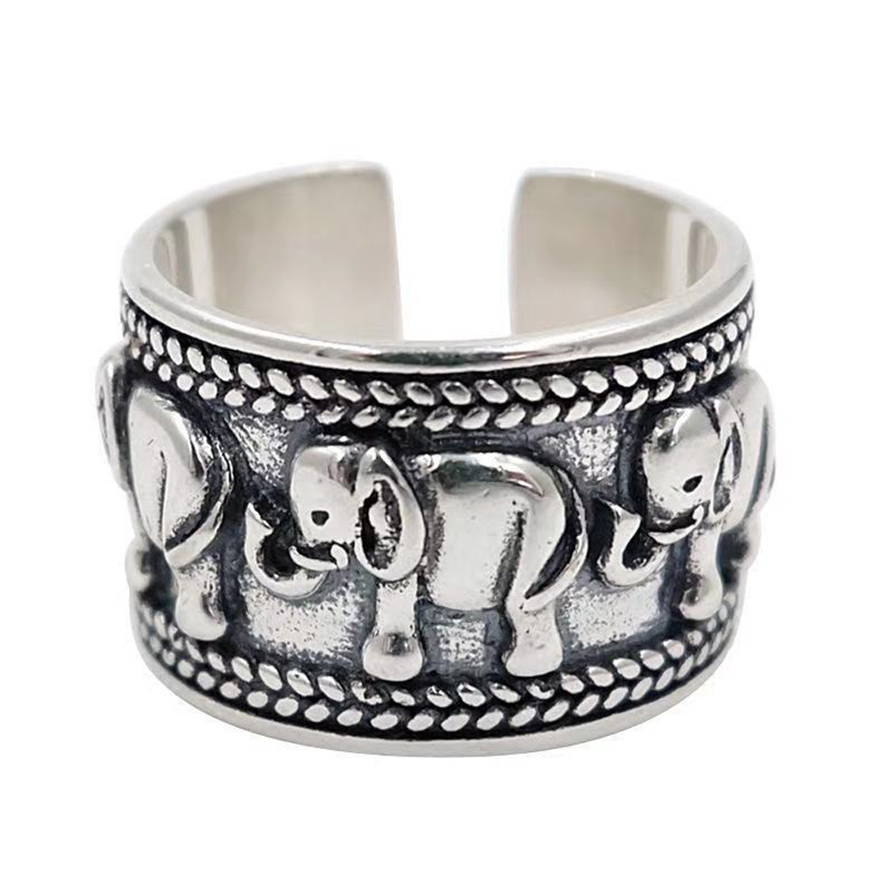 Punk Vintage Silvery Elephant  - Ethnic Fashion Pakistan ulasan dan harga