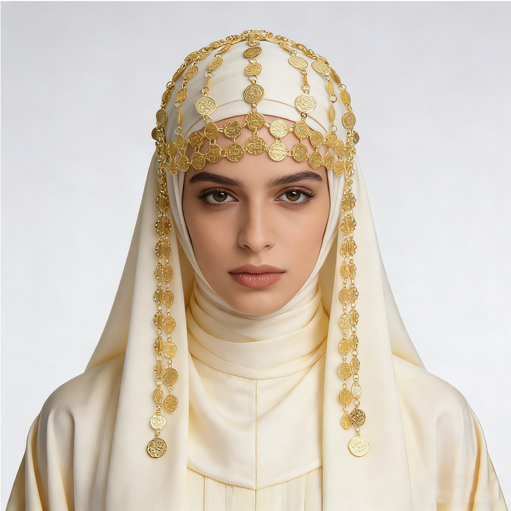 Gold Plated Alloy Coin Beauty  - Ethnic Fashion Pakistan ulasan dan harga