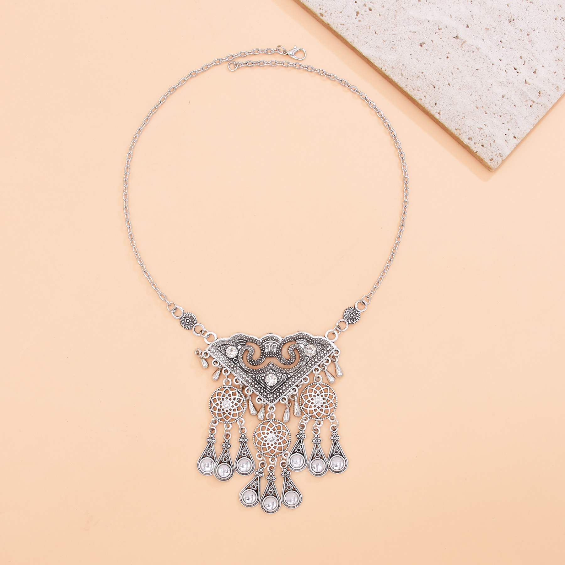 Ethnic Hollow Geometry Pendant - Ethnic Fashion Pakistan ulasan dan harga