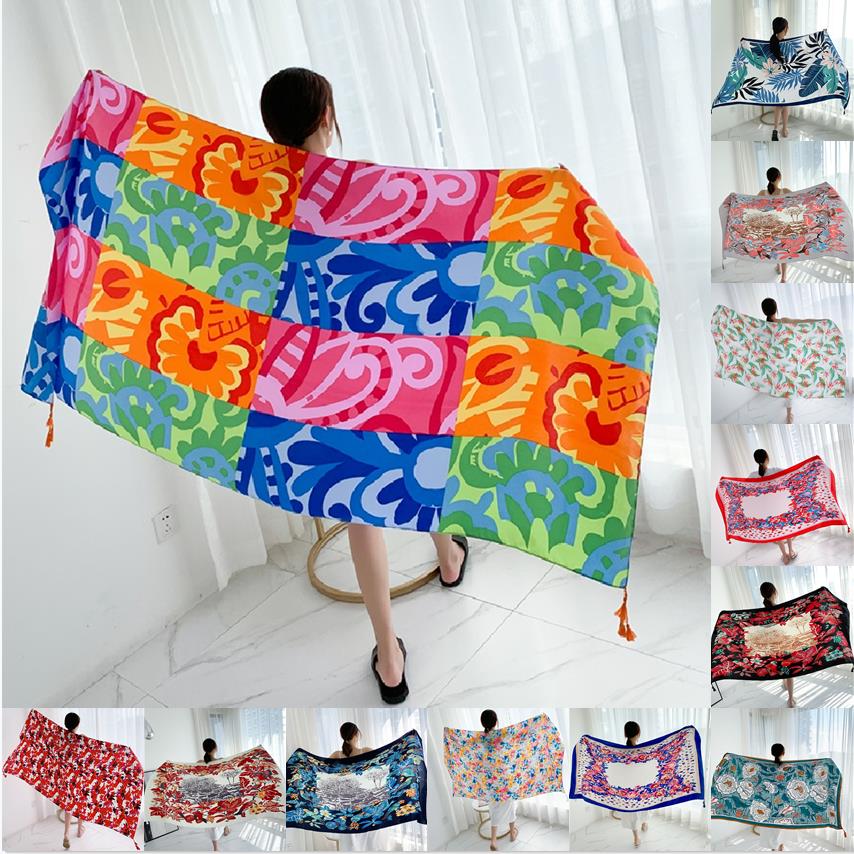 90x185cm Cotton Linen Print Su - Kaftan Women Boho ulasan dan harga